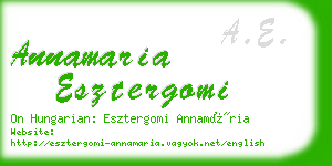 annamaria esztergomi business card